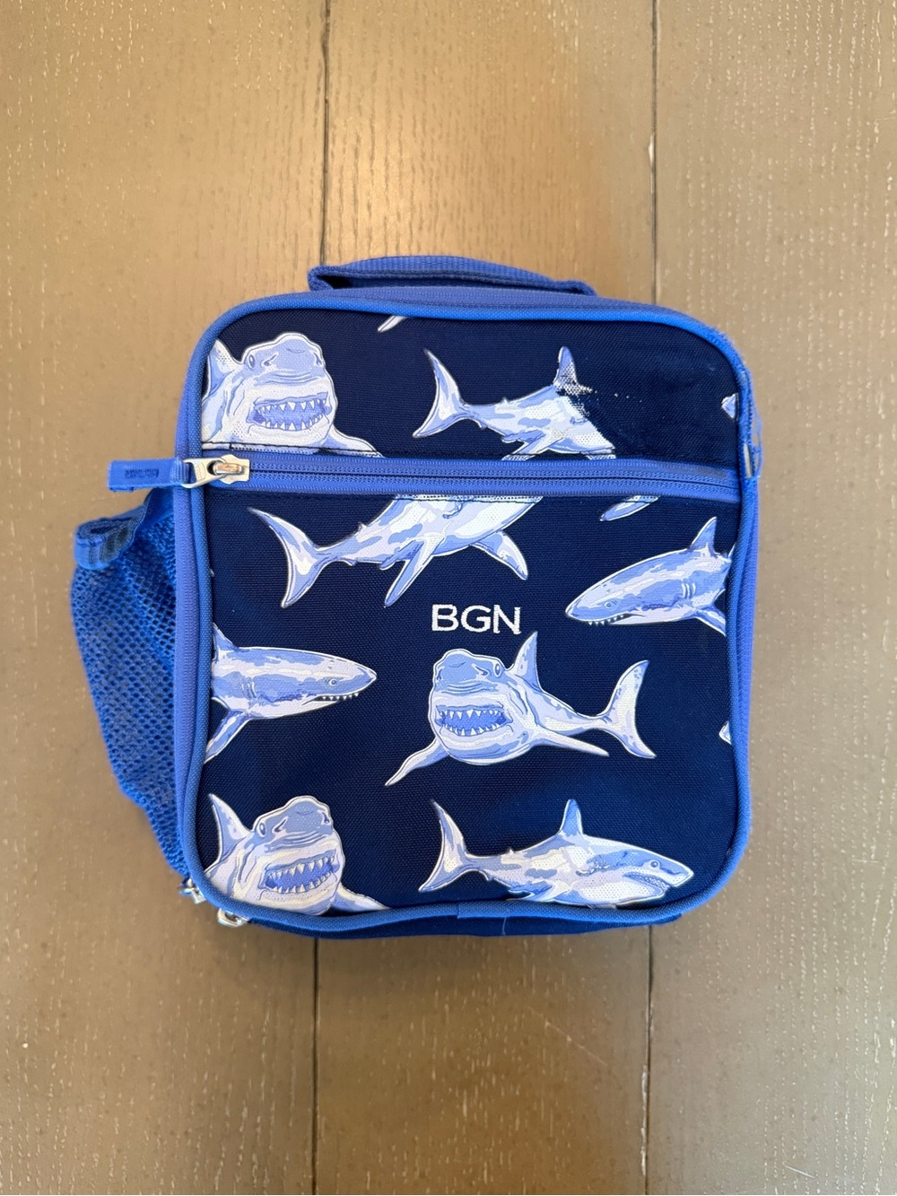 Pottery Barn Kids Mackenzie Blue Sharks Glow-In-The-Dark Classic Lunch Bag